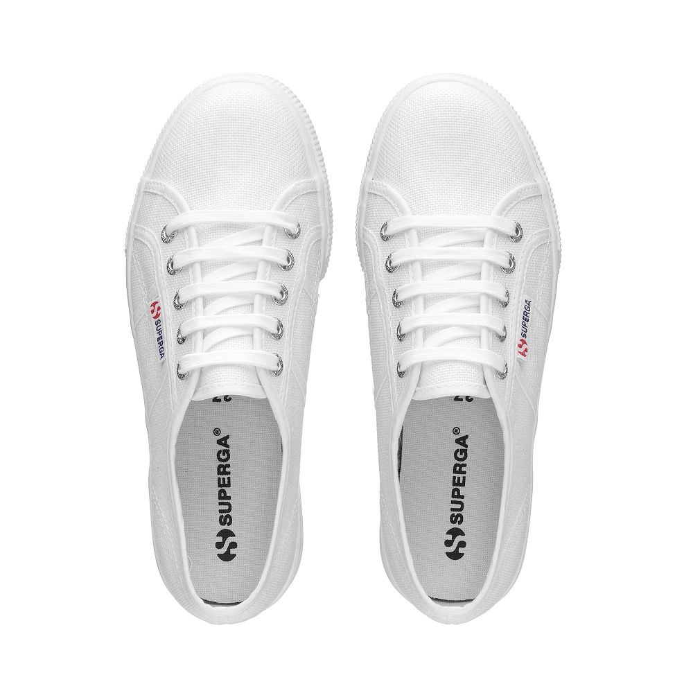 Superga 2790acotw Linea Up And Down White Platform Sneakers - Women's Sneakers USA | US2545045